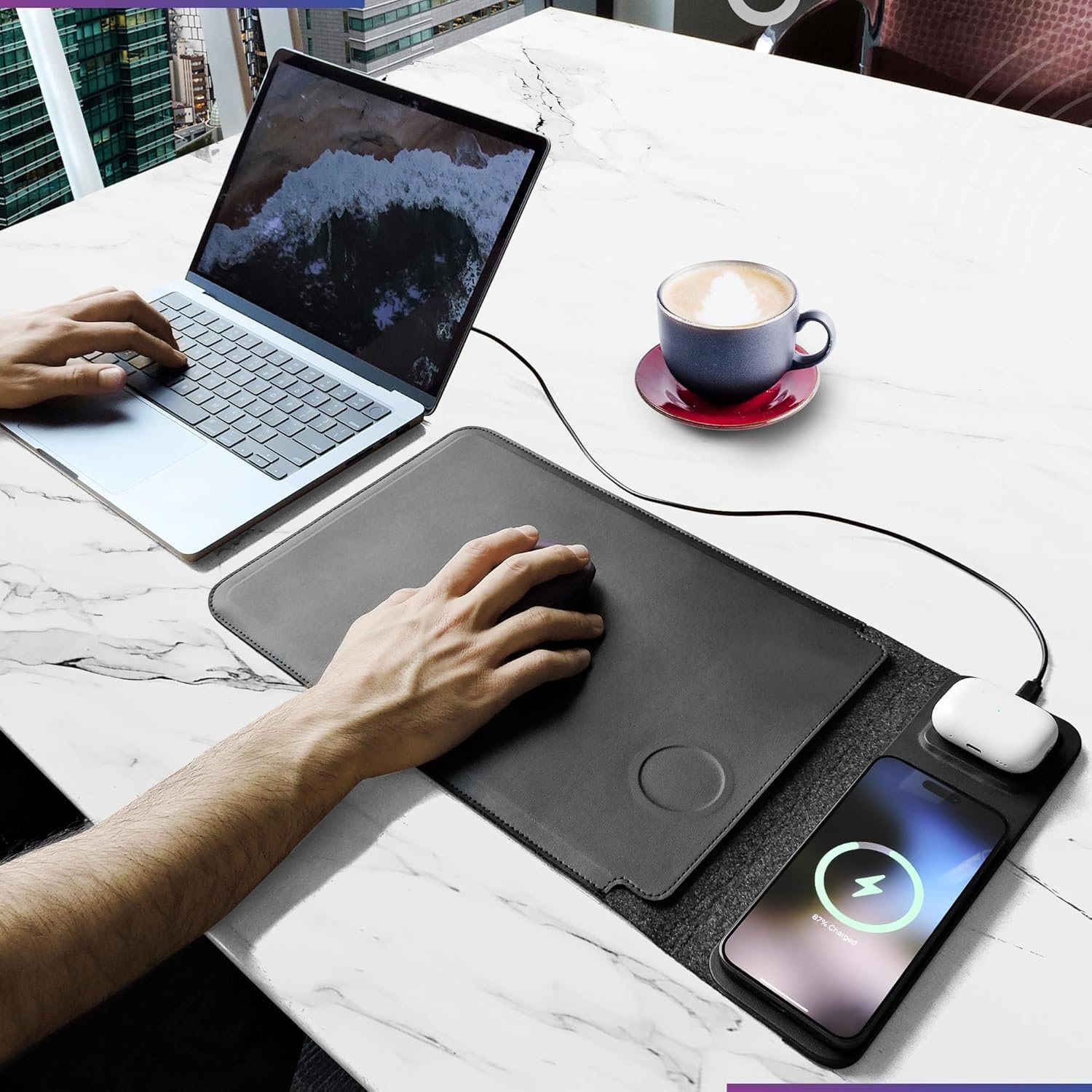 4 in 1 Wiresless Charging Laptop Sleeve